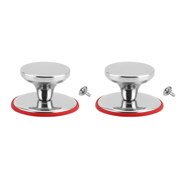 tredstone 2pieces Insulated Silicone Base For High Temperature Resistance Lid Cap Round And Not Easy To Harm Flat (red) large size