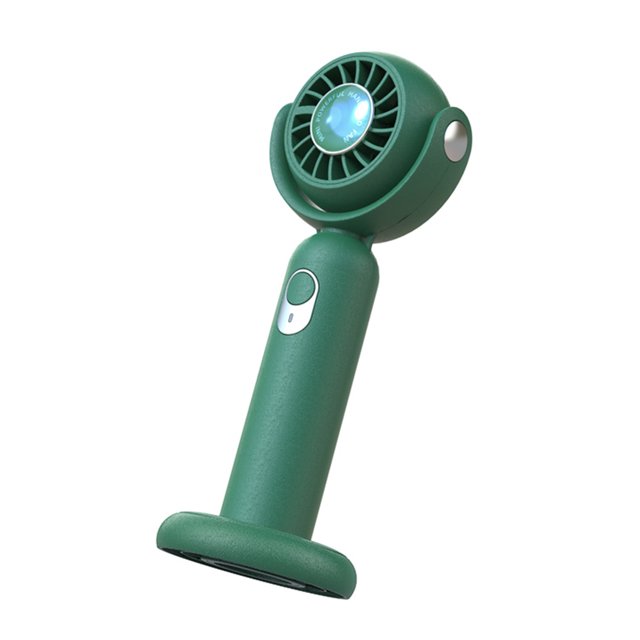 Unatoiry Portable Handheld Fan Rechargeable Adjustable Summer Sleep Cooling Travel Carrying Office Face Hand Desktop Cooler Green