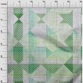 thumbnail image 3 of oneOone Rayon Green Fabric Check Craft Projects Decor Fabric Printed By The Yard 56 Inch Wide, 3 of 4