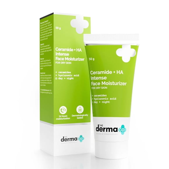 The Derma Co Céramide + HA Crème Hydratante Intense avec Acide Hyaluronique 50 g