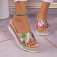 thumbnail image 1 of LSLJS Women's New Summer One-line Hemp Rope Thick Sole Wedge Cloth Sandals, Platform Slippers, 1 of 4