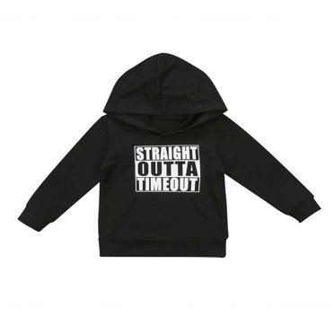 Baby Sweatshirts Long Sleeve Letter Hood Pullovers
