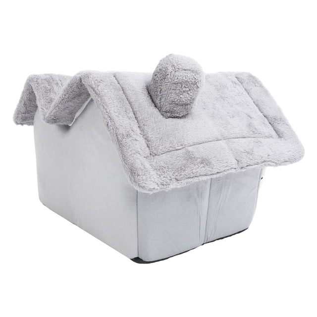 Cat House, Cat Bed House Foldable Gray For Bedroom SPets Within 7.7lb,MPets Within 16.5lb,LFor Several Pets