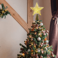 thumbnail image 4 of Christmas Tree Toppers, Star Tree Toppers Metal Design Glittered Tree-top Star, 30 LED Lights Christmas Tree Topper Star for Christmas Home Decoration (Golden), 4 of 7