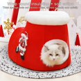 thumbnail image 4 of 1 Ensemble Lit pour Animal en Forme de Botte avec Tapis Épaissi Coussin Chaud pour Chat Nid Fournitures pour Chat, 4 of 10