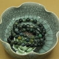 thumbnail image 5 of Angelstones Bracelet Extensible en Perles Rondes de 8 mm en Agate Mousse Verte Naturelle 7 Pouces, 5 of 5