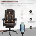 thumbnail image 4 of Vinsetto Chaise de Bureau de Massage, Chaise de Bureau en Cuir PU avec Repose-Pieds, Brun, 4 of 10
