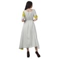 thumbnail image 4 of Moomaya Robe Midi en Viscose à Manches Courtes Imprimée Style Santoon à Taille à Cordon pour Femmes, 4 of 4