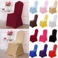 thumbnail image 1 of 12 Colours Stretchable Chair Cover Spandex Lycra Wedding Party Banquet Decor Chair Slipcovers Removable Seat Covers, 1 of 5