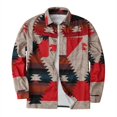 thumbnail image 4 of Men‘s Winter Size Single Christmas Tree Print Light Business Lapel Shirt Jacket, 4 of 6
