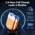 thumbnail image 4 of Nouveau Modèle Mini Rasoir Électrique à Double Tête, Rasoir à Double Tête, Nouvelle Mise à Niveau 2025 Rasoir de Poche USB Mini Rasoirs pour Hommes, Rasoir à Double Tête Lavable, Électrique Rechargeable Étanche (Argent), 4 of 5
