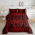 thumbnail image 1 of Erosebridal Rde Damask Flower Bedding Sets Queen with Comforter, Retro Boho Duvet Insert, Mandala Hippie Decor, Reversible, 1 of 7