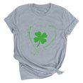 thumbnail image 1 of Dealovy T-Shirts de la Saint-Patrick pour Femmes à Manches Courtes, Col Rond, Coupe Ample, Trèfle Graphique, Chandails Décontractés Tee, 1 of 2