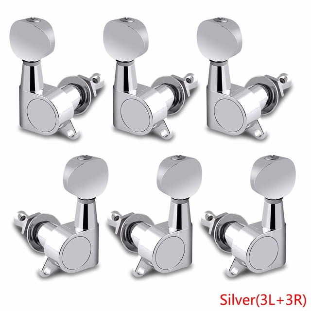 6pcs Electric Guitar Tuning Pegs Kit Acoustic Folk Guitar Peg Reel Tuner Tuning Key Replacement Parts