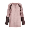 thumbnail image 4 of CEHVOM Blouse d'Été pour Femme à Manches Longues, Col Rond, à Rayures Imprimées, 4 of 6