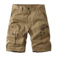 thumbnail image 1 of Men's Workout Cargo Shorts Lightweight Hiking Flat Front Shorts Tactical Work Shorts with Multi Pockets, 1 of 3