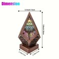 thumbnail image 2 of Wooden Bohemian Floor Lamp, USB Charging Hollow Geometric Colorful Lamp Retro, 2 of 4