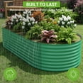 thumbnail image 2 of Green Galvanized Steel Raised Garden Bed – 24in Tall Outdoor Planter Box, Rust-Resistant, Weatherproof, Tool-Complimentary Assembly for Vegetables, Fruits & Flowers ,180x90x60cm, 2 of 8