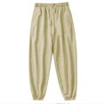 thumbnail image 3 of Mens Pants, Mens Solid Color Pocket Drawstring Casual Youth Versatile Sports Oversized Pants, 3 of 6