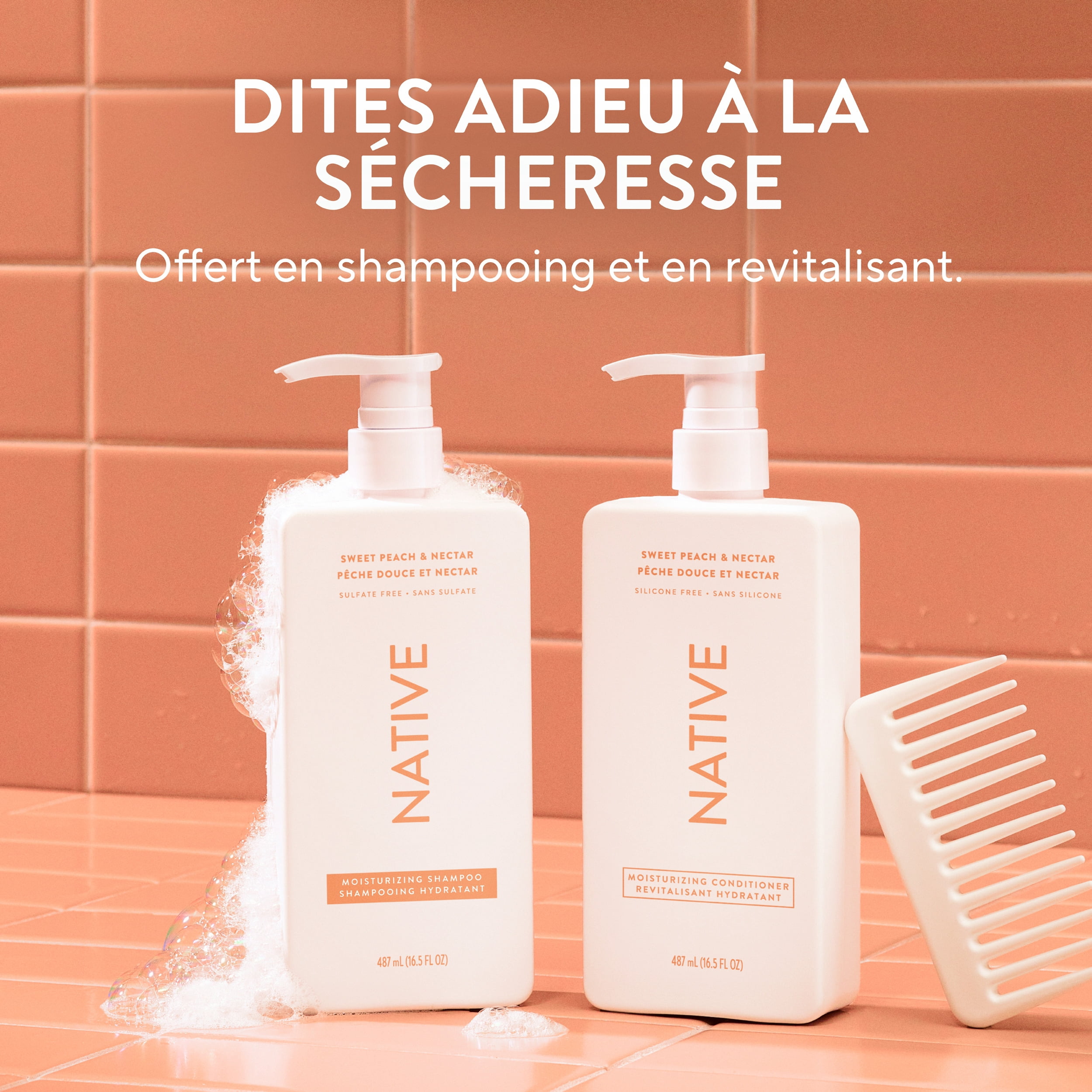 Revitalisant hydratant Native Pêche douce et nectar, 487 mL