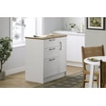thumbnail image 3 of South Shor Furniture Toscano 3-Drawer Kitchen Island with Door, in White and Maple Nutmeg, 3 of 18
