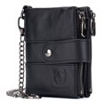 thumbnail image 2 of Amdohai Men Vintage Cow Leather Wallet Card Holder Wallet Purse with Chain, 2 of 7