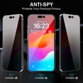 thumbnail image 3 of 2 Pack iPhone 12 mini Privacy Screen Protector 5.4 Inch, 9H Anti Spy Dark Tempered Glass Screen Protector for iPhone 12 mini, Easy Installation, Bubble Free, 3 of 9