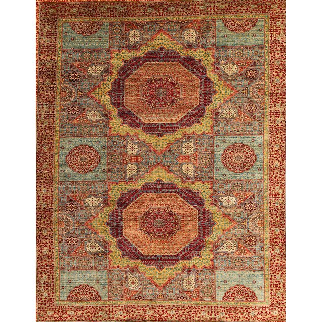 Ahgly Company Tapis d'Intérieur Rectangulaire Abstrait Rouge Tapis de Zone Abstrait, 7 Pieds x 10 Pieds