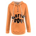 thumbnail image 4 of Femmes Halloween Sweat-Shirts Citrouille Impression Col Rond Pull à Manches Longues Oversize Pull-Overs Jaune XXL, 4 of 6