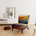 thumbnail image 2 of Designart "horizon Bold And Expressive Mountains I" Multi-Color Modern Upholstered Accent Chair - Traditional Arm Chair For Bedroom, 2 of 7