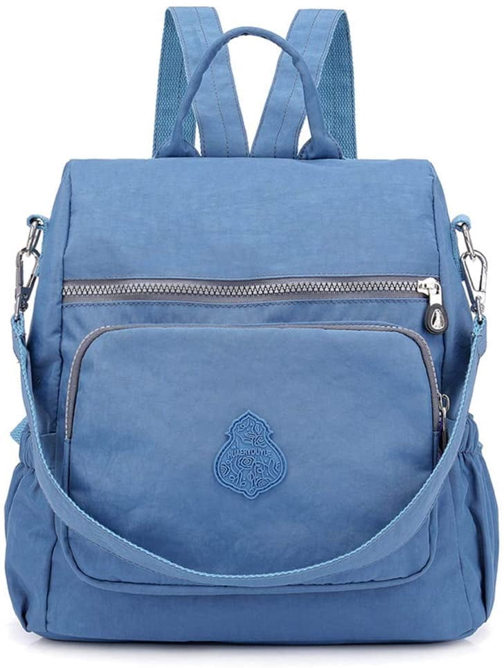 Backpack Women Elegant School Backpack Women'S Backpack Handbag Daypack Waterproof Nylon Girls School Bag Travel Backpack Anti-Theft Backpacks, Blue