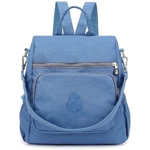 Sac à dos femmes Elegant School Sac à dossier pour femmes Sac à main sac à dos de jour imperméable Nylon filles sac scolaire Voyage sac à dossier antivol sacs à dos, bleu