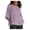 Purple, variant on 3/4 Sleeve Shirts For Women,Fashion Women New Style Cotton Linen Solid Color Shirts Loose Fit Crewneck Blouses Summer Casual Ladies Tops