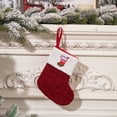 thumbnail image 1 of Vaidha Christmas Decorations Red Knitted Alphabet Embroidered Christmas Socks Colorful 26 Letter Gift Socks, 1 of 4