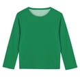 thumbnail image 5 of MeetoTime Hauts à Manches Longues pour Filles Col Rond Couleur Unie Tunique Habillée Chandail sous-Vêtement pour Enfants, 5 of 5