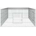 thumbnail image 3 of vidaXL 2-Panel Rabbit Cage 220x110x55 cm Galvanised Iron, 3 of 5