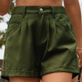thumbnail image 4 of Womens Jeans Size 14 Spring and Summer New Womens Button Zipper Solid Fashion Casual Short Jeans Womens Jeans Size 12 Womens Jeans Size 16 Womens Jeans Size 10 Womens Jeans Size 8, 4 of 6