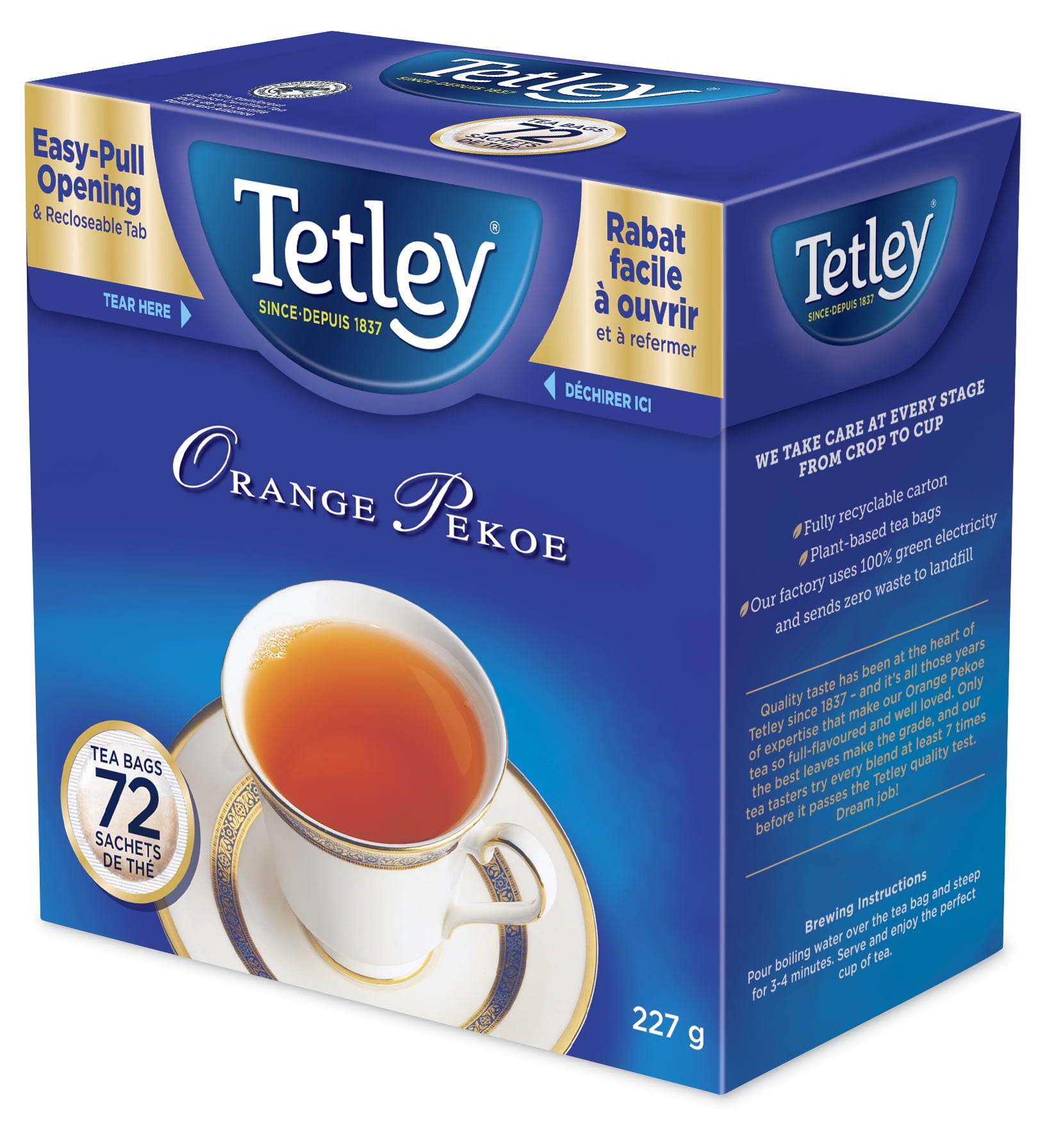 Tetley Orange Pekoe Tea 72 bags