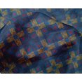 thumbnail image 4 of oneOone Silk Tabby Fabric Check & Triangle Ikat Print Fabric BTY 42 Inch Wide, 4 of 4
