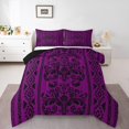 thumbnail image 2 of Erosebridal Bohomian Damask Bedding Queen Comforter Set, Aztec Floral Down Comforter, Geometric Decor, Lightweight, 2 of 7