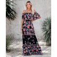 thumbnail image 2 of Nouvelle Robe Longue à une Épaule Imprimé crocus Printemps et Été 2024 Grande Balançoire pour Femmes, 2 of 5