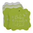 thumbnail image 3 of Inkdotpot Real Silver Foil Bracket Shape Paper Hang Tags Baby It's Cold Outside Baby Shower Favor Tags Pack Of 50, 3 of 6