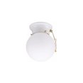 thumbnail image 2 of Westinghouse Lighting One-Light Indoor Flush-Mount Ceiling Fixture with pull chain - White Glass Globe, 2 of 2