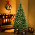 thumbnail image 1 of Costway 8 FT Pre-Lit Artificial Christmas Tree with 360 Warm White LED Lights Metal Stand, 1 of 10
