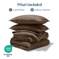 thumbnail image 4 of Bare Home Down Alternative Comforter Set - 3-Pieces - All Seasons - King, Heather Taupe, 4 of 5