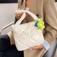 thumbnail image 3 of Sac Fourre-Tout Matelassé pour Femmes, Léger, à Poignée Supérieure, Sac Cabas avec Pendentif, 3 of 9