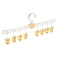 thumbnail image 1 of TIELUTT Functional Windproof Sock Clip Clothesline with 10 Clips Portable Folding Sock Rack Underwear Clothesline Rack Balcony Travel Vise Clamp Clamp Set Plate Joiner Strap Clips Woodworking Vice Gr, 1 of 7