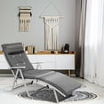 thumbnail image 1 of Costway Outdoor Folding Chaise Lounge Chair w/Cushion Gray, 1 of 10