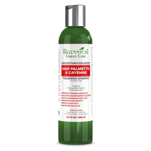 Saw Palmetto & Cayenne Shampoo, Thickening shampoo for thinning hair, Hair loss shampoo, sulfate free