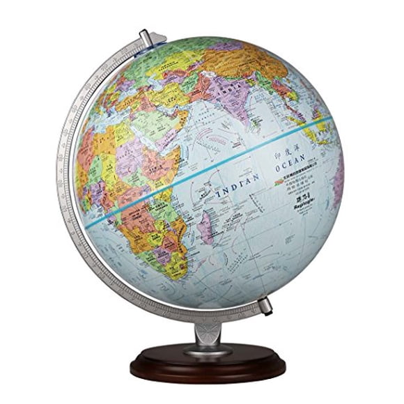Replogle Concord, Blue Ocean Bilingual World Globe, English and Chinese Text(12"/30cm Diameter) Made in USA